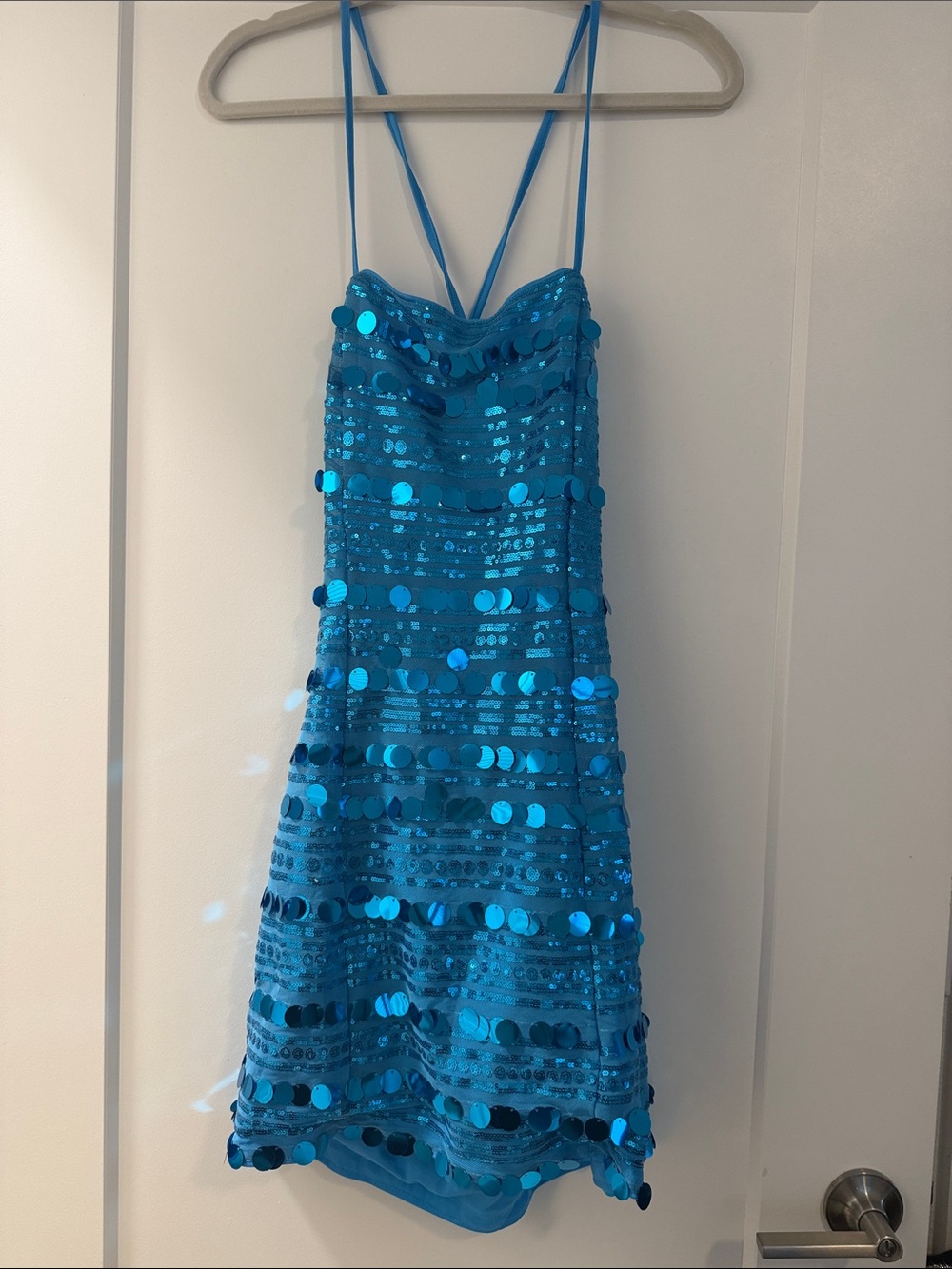 SHEIN Turquoise Sequin Dress